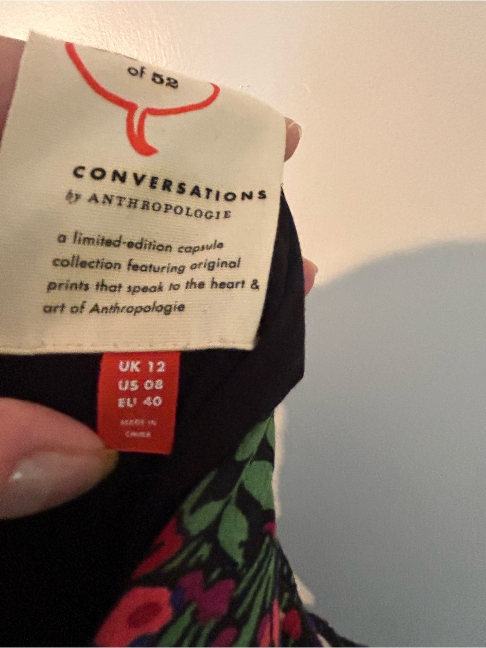 CONVERSATIONS BY ANTHROPOLOGIE 35 of 52 FLORAL MIDI DRESS SIZE 8 - Picture 9 of 10